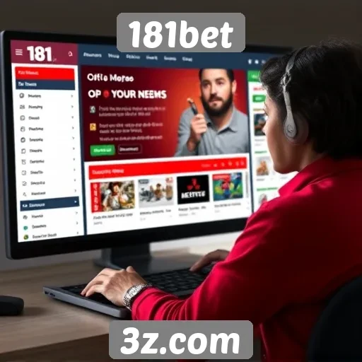Análise da interface do usuário no site 181bet